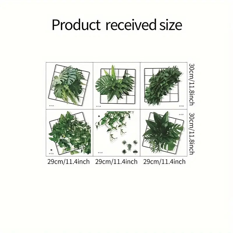 Set 5 Autocolante Perete Cu Plante Verzi