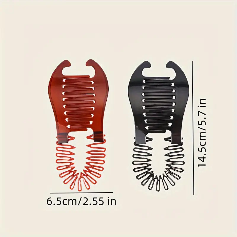 Set de 2 Cleme Versatile pentru Par (Maro si Negru)