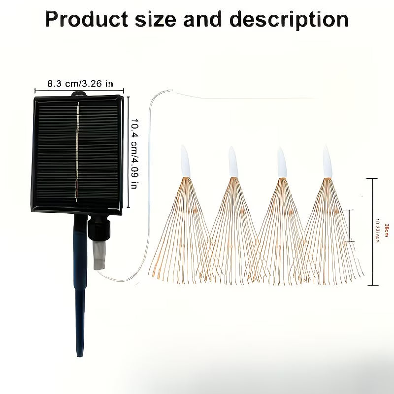 SolarSpark – Set 4 Artificii Solare Suspendate pentru o Grădină de Poveste