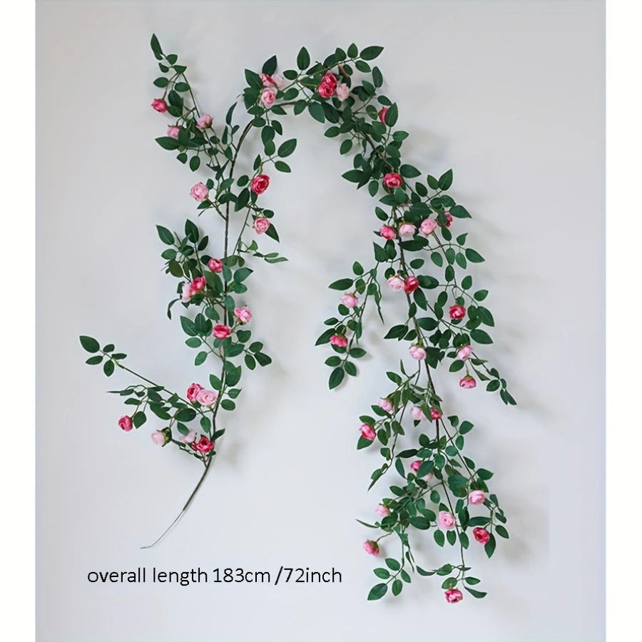 Ghirlanda Artificiala cu Trandafiri 180cm