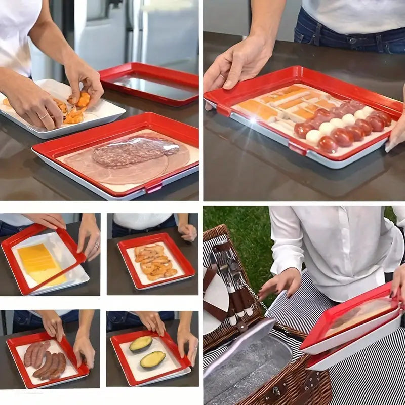 Tava cu folie pentru pastrarea proaspata a alimentelor