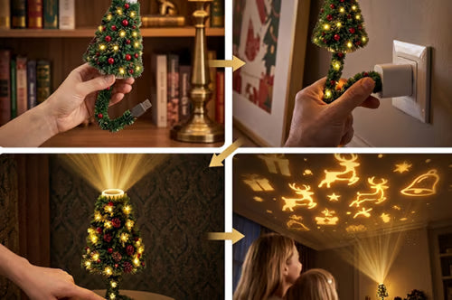 Lampă Ambientală LED USB „Bradul Festiv”