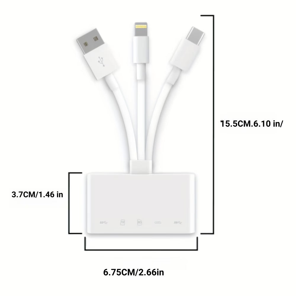 Adaptor 5 în 1  Transfer rapid date și conectivitate la orice telefon
