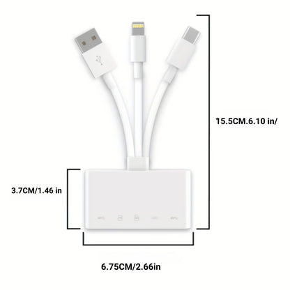 Adaptor 5 în 1  Transfer rapid date și conectivitate la orice telefon