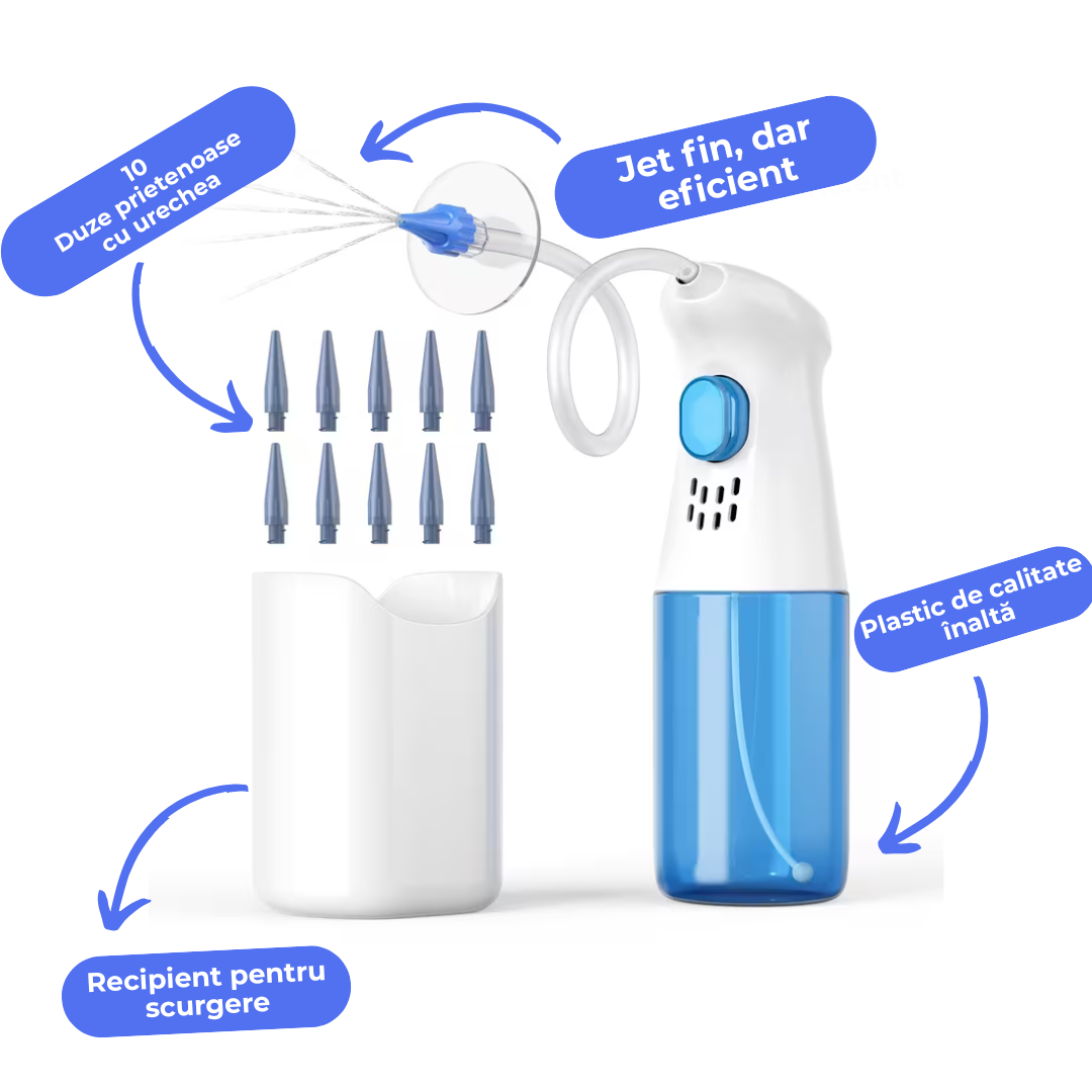 Kit pentru Curățarea Urechilor – Scapă de Dopurile de Ceară Rapid