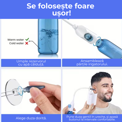 Kit pentru Curățarea Urechilor – Scapă de Dopurile de Ceară Rapid