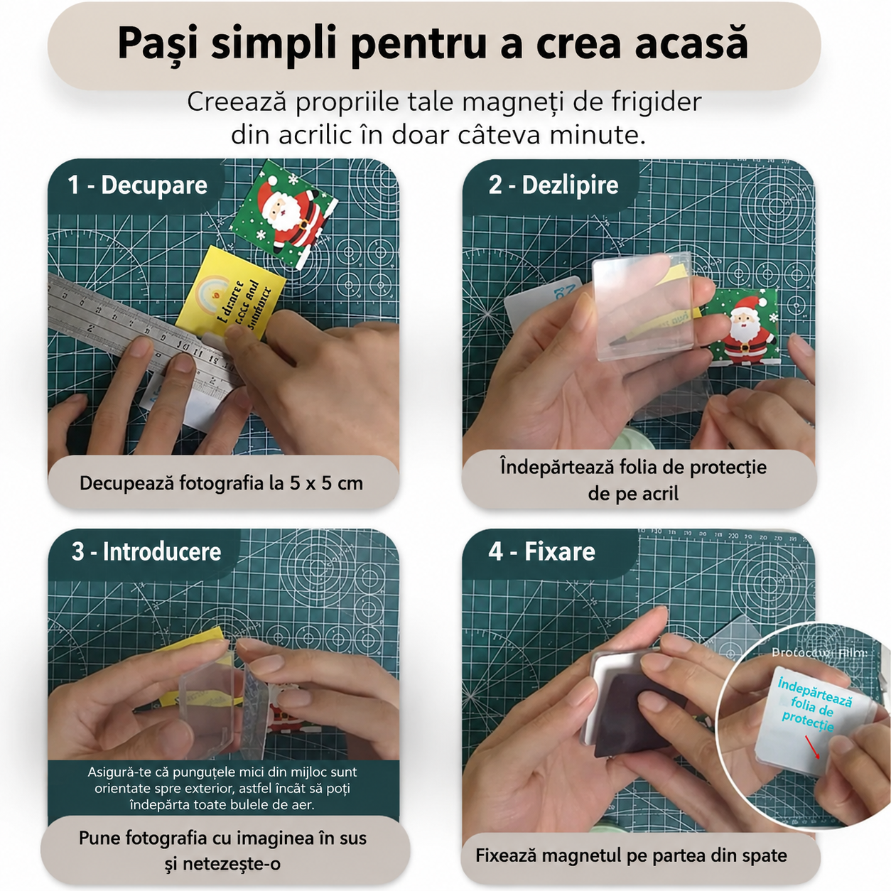 Magneți Foto Simpli DIY (10 bucăți)