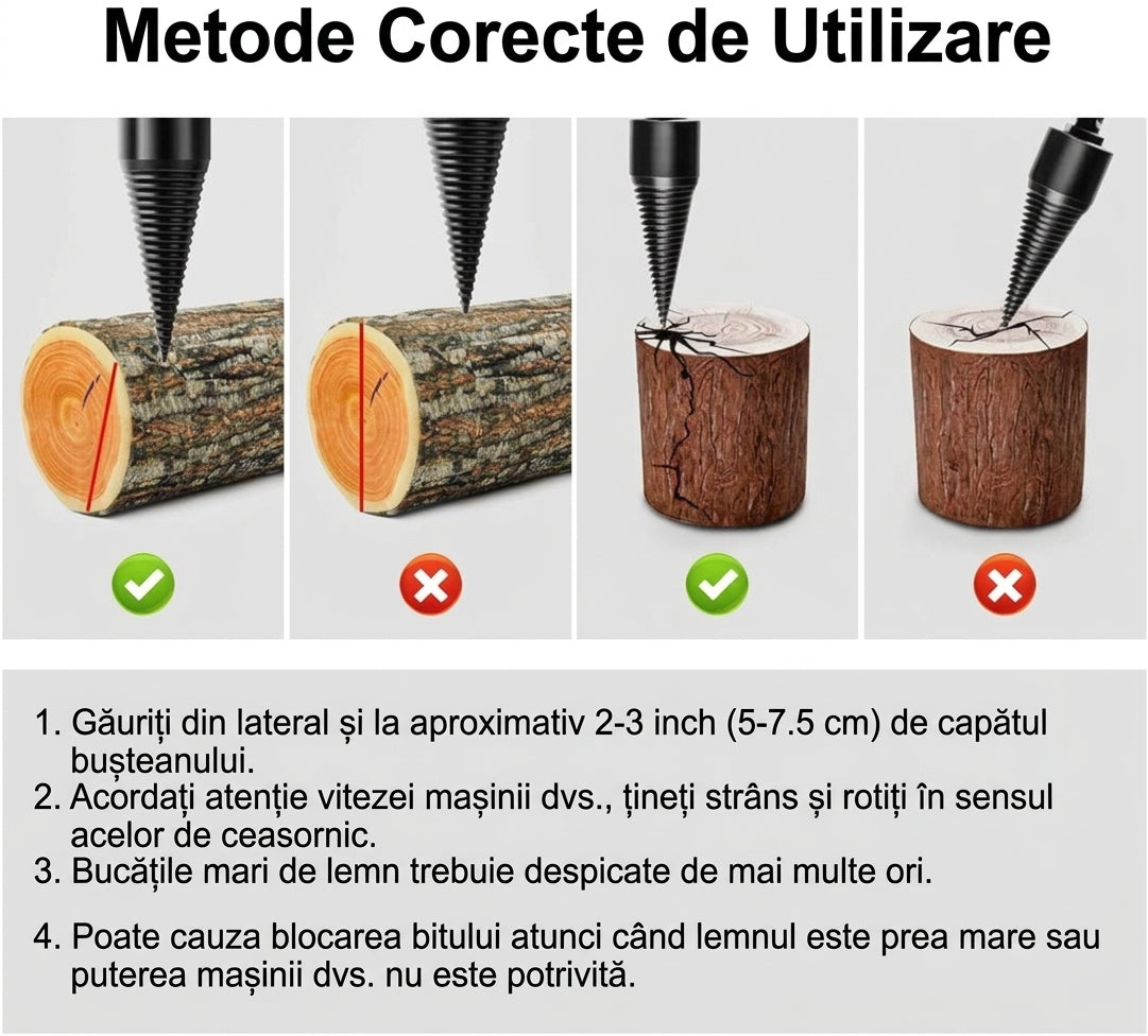 Burghie pentru Despicat Lemne de Foc