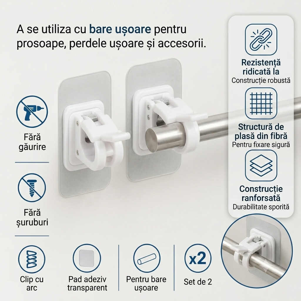 SET 2 Suporți pentru Perdele