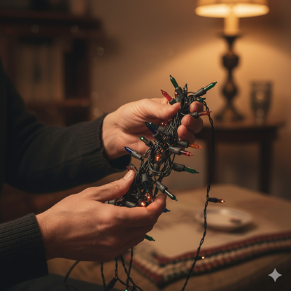 Ghirlanda de Craciun Retro Cu Muzica Si Jocuri de Lumini