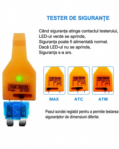 Instrument Universal 2 în 1 pentru Testarea și Extragerea Siguranțelor Auto