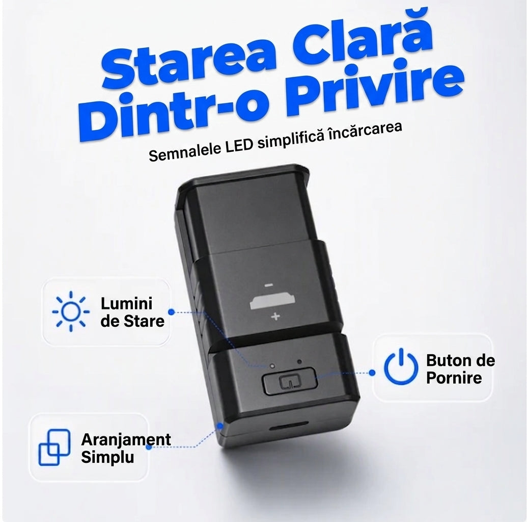 Încărcător cu USB pentru Baterii Reîncărcabile Tip Nasture