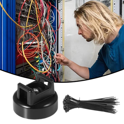 Suport Magnetic pentru Fascicul de Cabluri (12 console+12 bride de cablu)