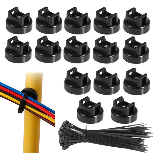 Suport Magnetic pentru Fascicul de Cabluri (12 console+12 bride de cablu)