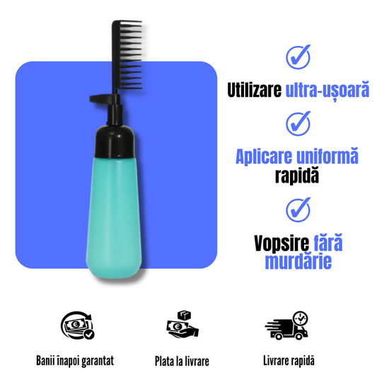 Aplicator Vopsea cu Pieptene