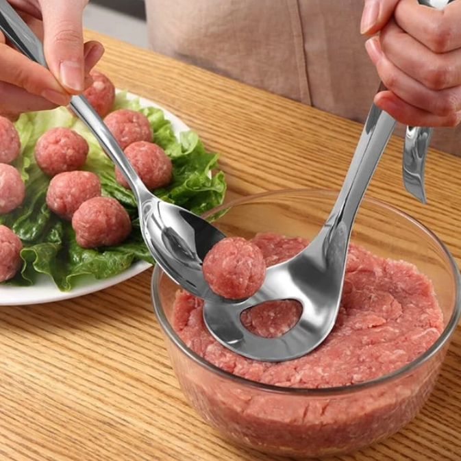 Lingură ChefPro pentru Făcut Chiftele din Oțel Inoxidabil