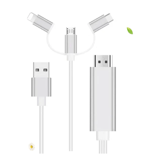 Cablu Telefon-HDMI 3 în 1