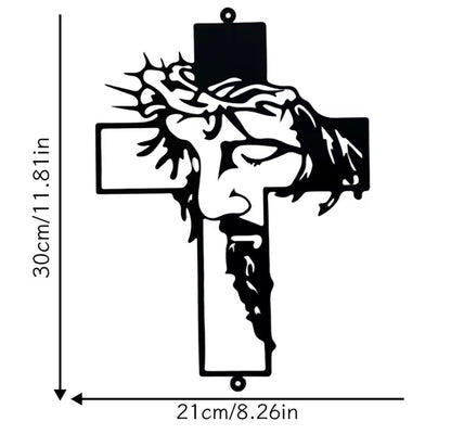 Cruce Perete Din Metal cu Iisus