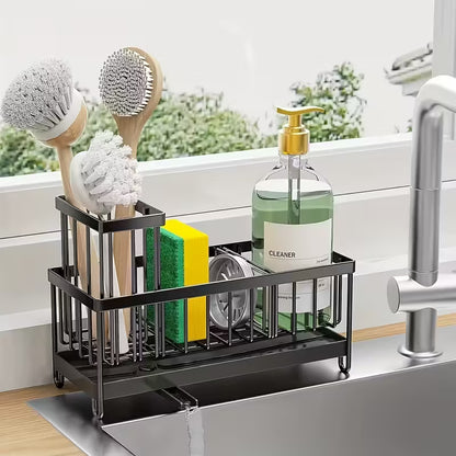 Suport multifunctional din inox chiuveta cu scurgere