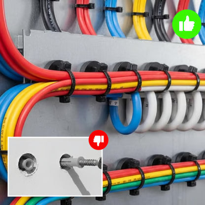 Suport Magnetic pentru Fascicul de Cabluri (12 console+12 bride de cablu)